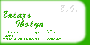 balazs ibolya business card